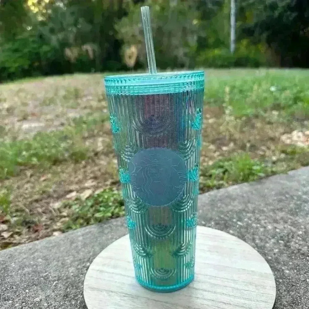 Starbucks Spring 2022 Iridescent Mermaid Scales Tumbler (Cold Cup) - Venti 24 oz